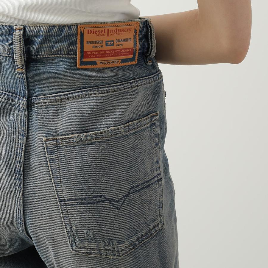 DIESEL ディーゼル ジーンズ 1996 D-SIRE A06925 09N29 レディース ワイド デニムパンツ ダメージ加工 コットン Gパン 01の画像