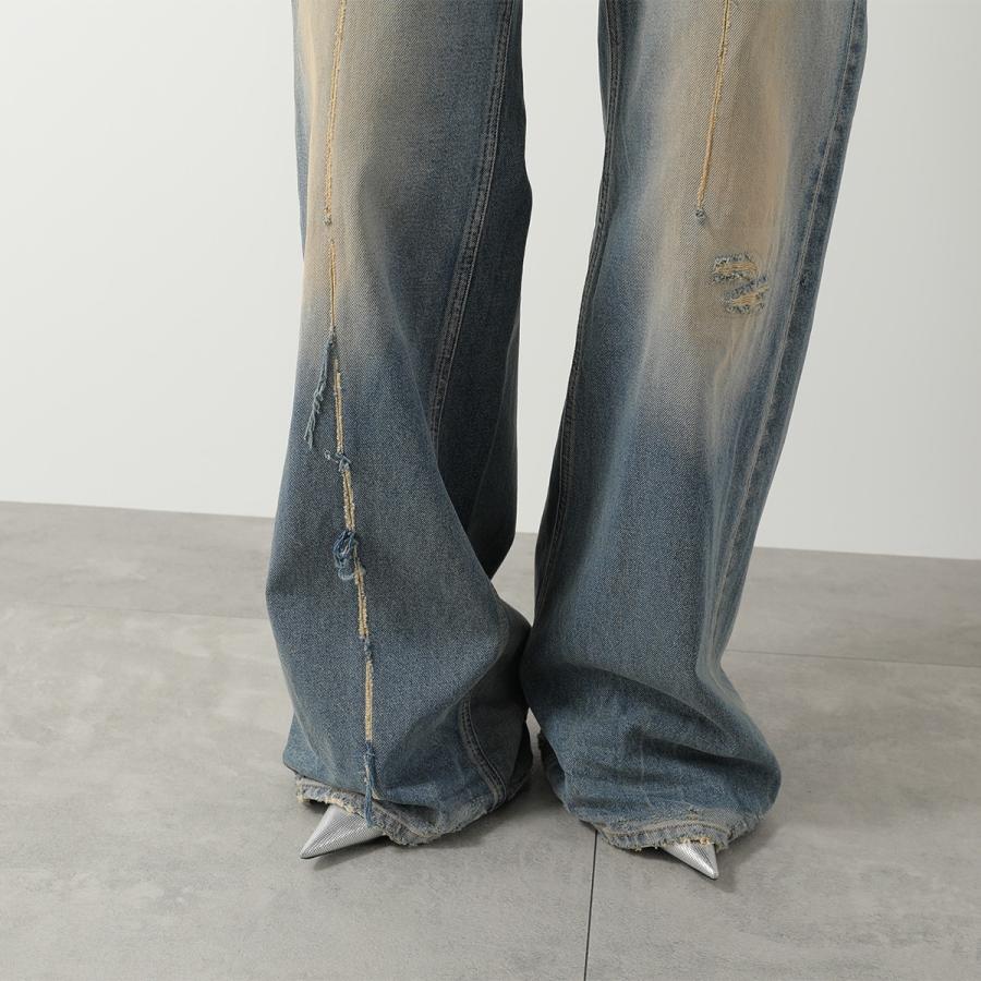 DIESEL ディーゼル ジーンズ 1996 D-SIRE A06925 09N29 レディース ワイド デニムパンツ ダメージ加工 コットン Gパン 01の画像