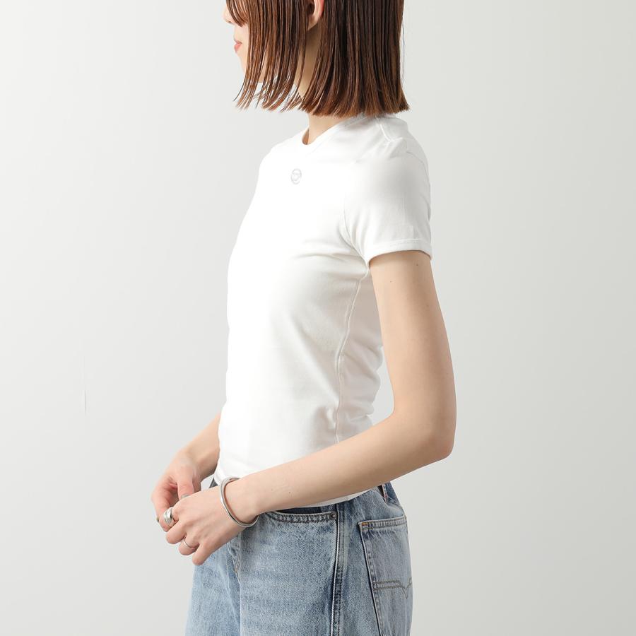 DIESEL レディース 半袖 トップス インディゴ リブ オーバルロゴ DIESEL（ディーゼル）の「レディース 半袖 トップス インディゴ リブ