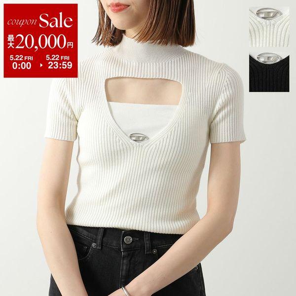 DIESEL ディーゼル ニット M-OLIVE オリーブ A21401 0PLBF レディース セーター オーバルD メタルロゴ ハイネック ハイゲージ カラー2色 A214010PLBFの画像