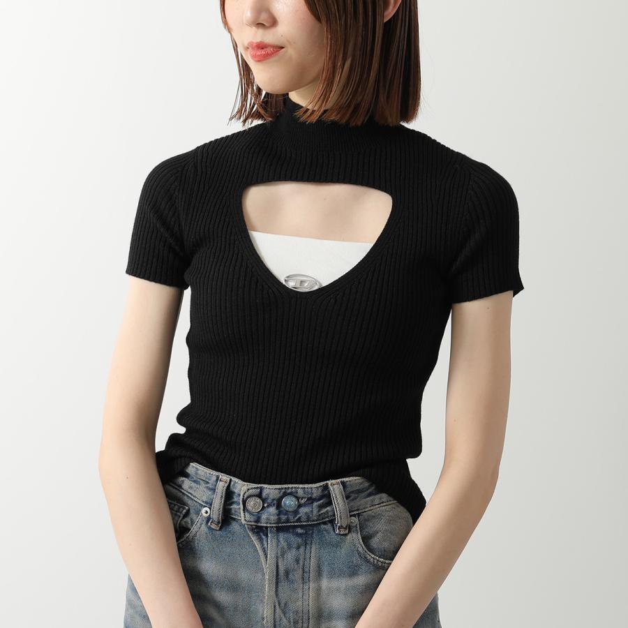 DIESEL ディーゼル ニット M-OLIVE オリーブ A21401 0PLBF レディース セーター オーバルD メタルロゴ ハイネック ハイゲージ カラー2色 A214010PLBFの画像