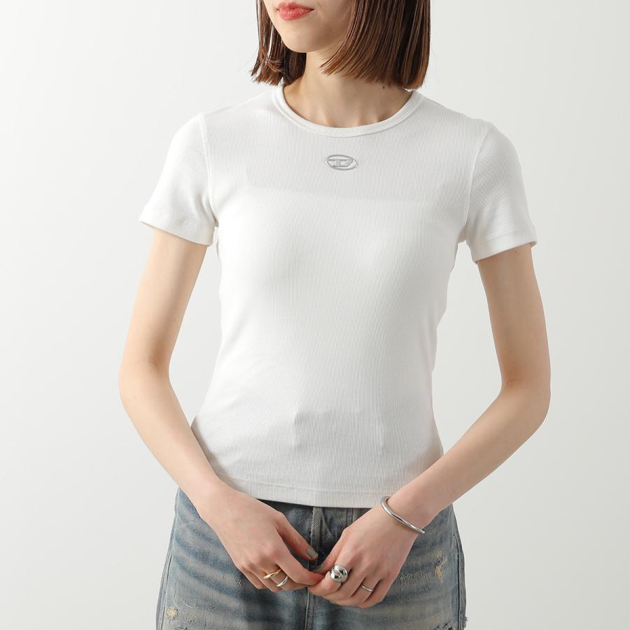 DIESEL ディーゼル リブカットソー T-ELE LONG OD A19910 0JMBA レディース 半袖 オーバルD メタルロゴ クルーネック カラー2色の画像