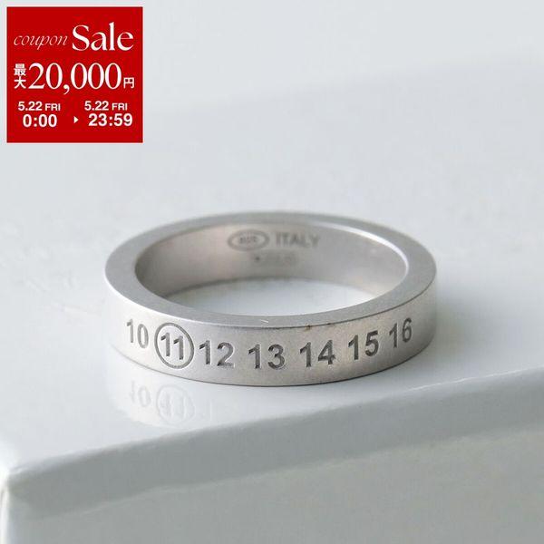 MAISON MARGIELA メゾンマルジェラ リング SM1UQ0119 P8863 レディース ナンバリングロゴ 4MM アクセサリー シルバー925 指輪 101 SM1UQ0119 P8863101の画像