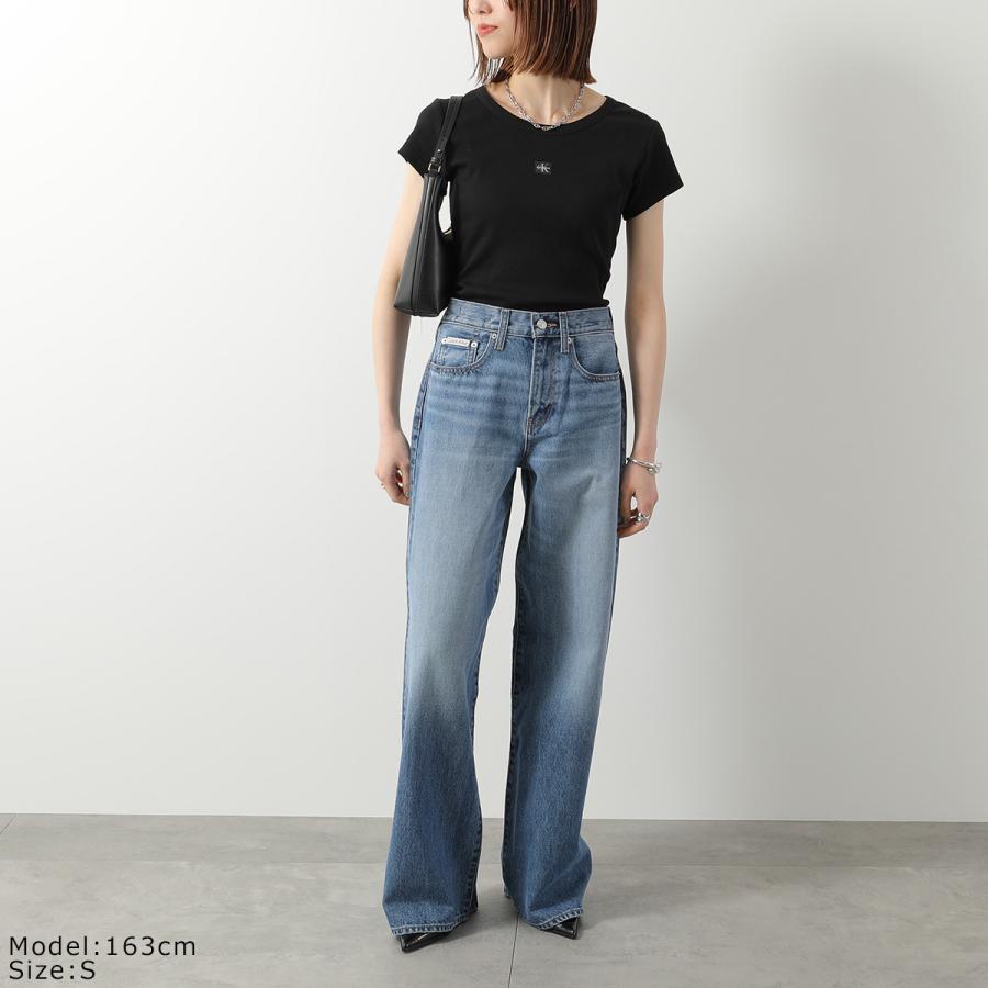 【美品】カルバン クライン コレクション Tシャツ【レディース、S】 Calvin Klein（カルバン・クライン） tシャツ SS ARCHIVE LOGO CREWNK