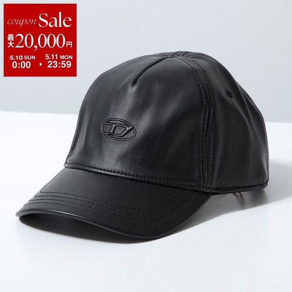 DIESEL ベースボールキャップ DIESEL (ディーゼル) ダメージ ビッグロゴ コットン 6パネル ベース