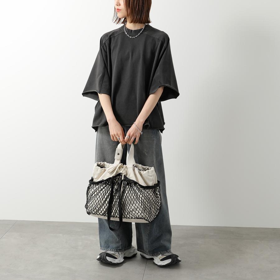 【訳あり】BALENCIAGA  バレンシアガ トートバッグ 24/7 TOTE M 791809 2AA47 メンズ フィッシュネットレイヤー ポーチ付き 鞄 9960/WASHED-NAT-BLK-L-BLKの画像