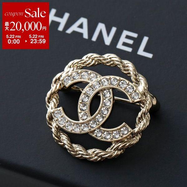 CHANEL シャネル ブローチ ABH182 B23560 レディース ココマーク CCマーク ピンバッチ アクセサリー ラインストーン ジュエリー U7742の画像