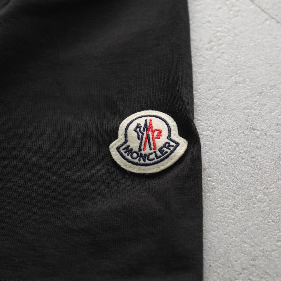 MONCLER モンクレール Tシャツ 8C00075 89B8U メンズ 半袖 カットソー ロゴT フロッキープリント コットン クルーネック L10918C0007589B8U999の画像