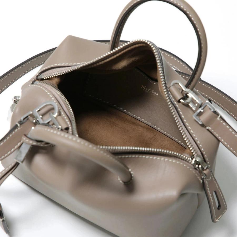 良品 MaxMara ボストンバッグ 南京錠 オールレザー ベージュ f900 Max Mara（マックスマーラ） ハンドバッグ HOLDALLS ホールドオール