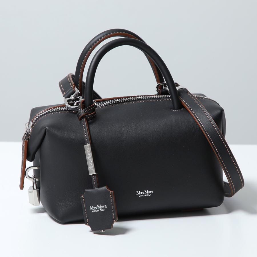美品 マックスマーラ レザー ショルダー付 ハンドバッグ ウッドハンドル Max Mara（マックスマーラ） ショルダーバッグ MARINXS マリンクス