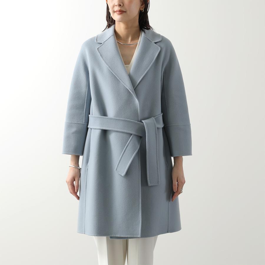 S MAX MARA エス マックスマーラ ロングコート ARONA アローナ レディース ヴァージン ウール ダブルフェイス ベルテッドコート ラップコート ガウン 016の画像