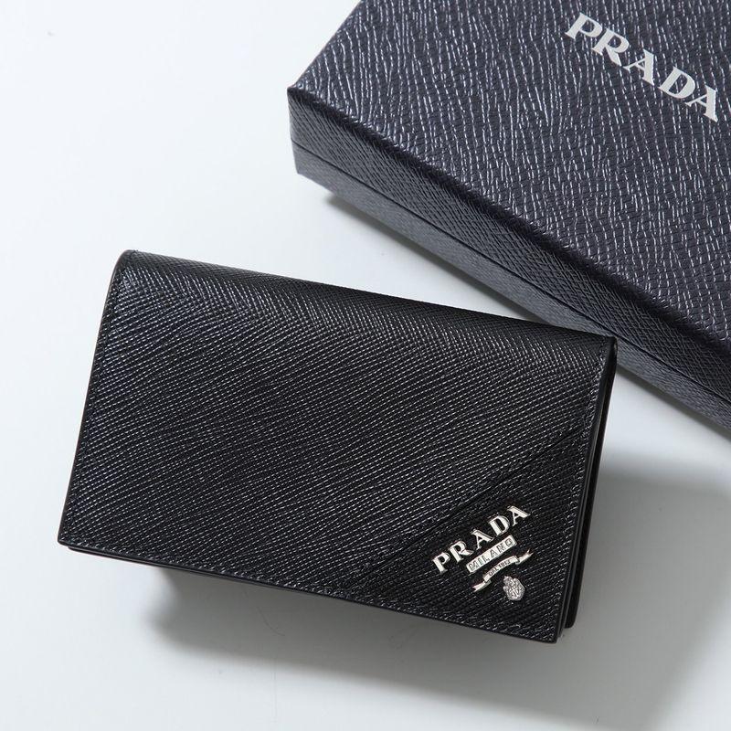 PRADA 名刺入れ ネイビー サフィアーノ 2MC122 PRADA（プラダ） カードケース 2MC122 QME メンズ カードホルダー 名刺