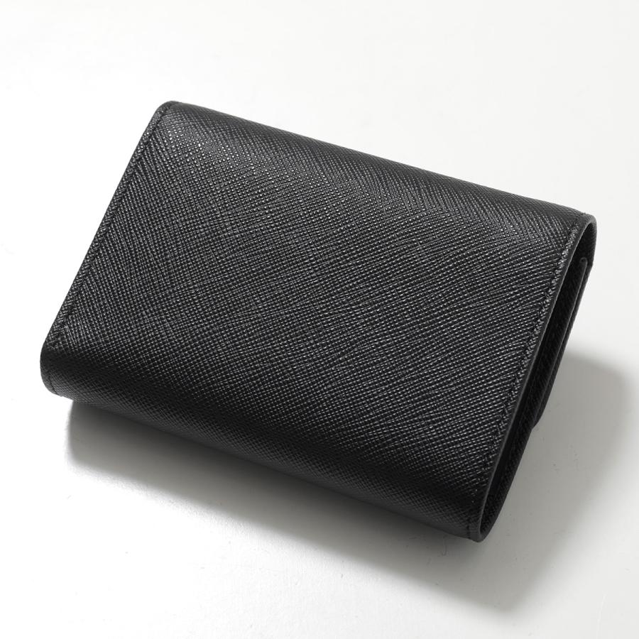 プラダ　PRADA 三つ折り財布　サフィアーノ　ブラック　黒　レザー PRADA（プラダ） 三つ折り財布 1MH025 QWA レディース サフィアーノ