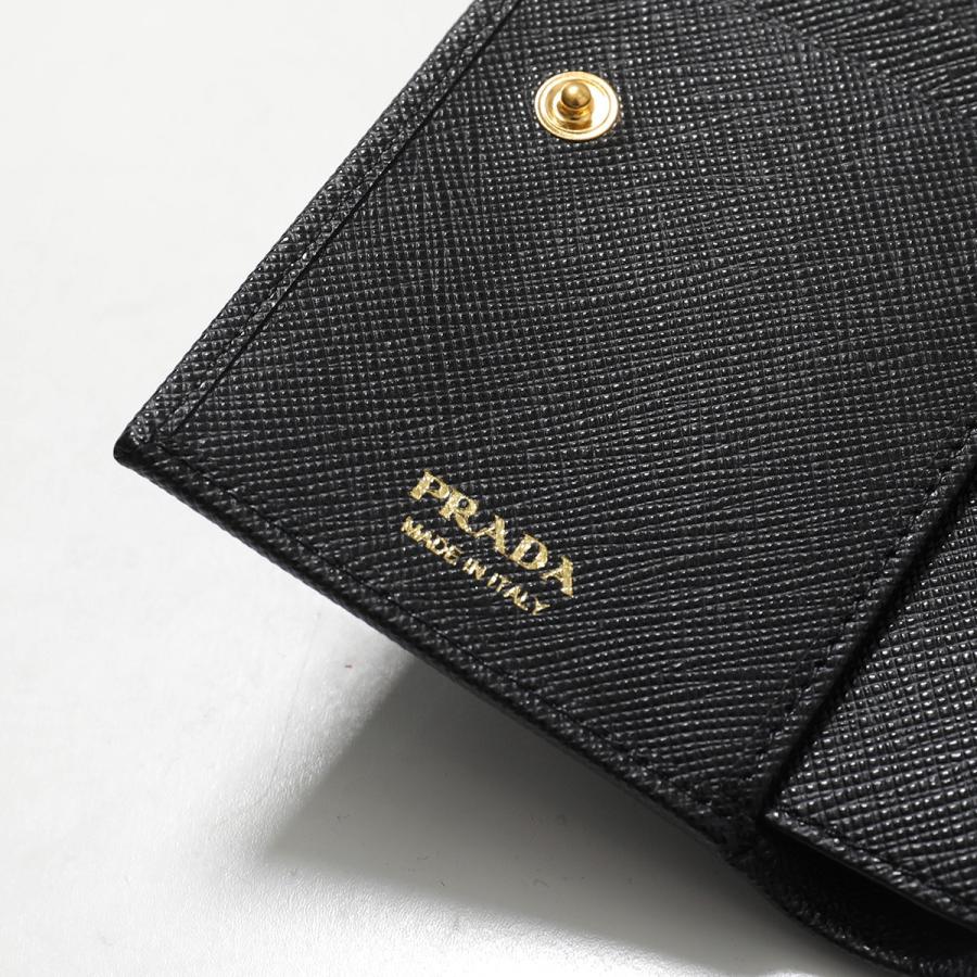 美品✨PRADA プラダ サフィアーノ 財布 ブラック 二つ折り レザー プラダ PRADA 財布 二つ折り メンズ 新作 小銭 サフィアーノ 新品 本革
