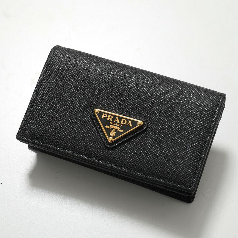 PRADA 名刺入れ 名刺ケース プラダ ブラック 1MC122 牛革 PRADA（プラダ） カードケース 1MC122 QHH レディース サフィアーノ