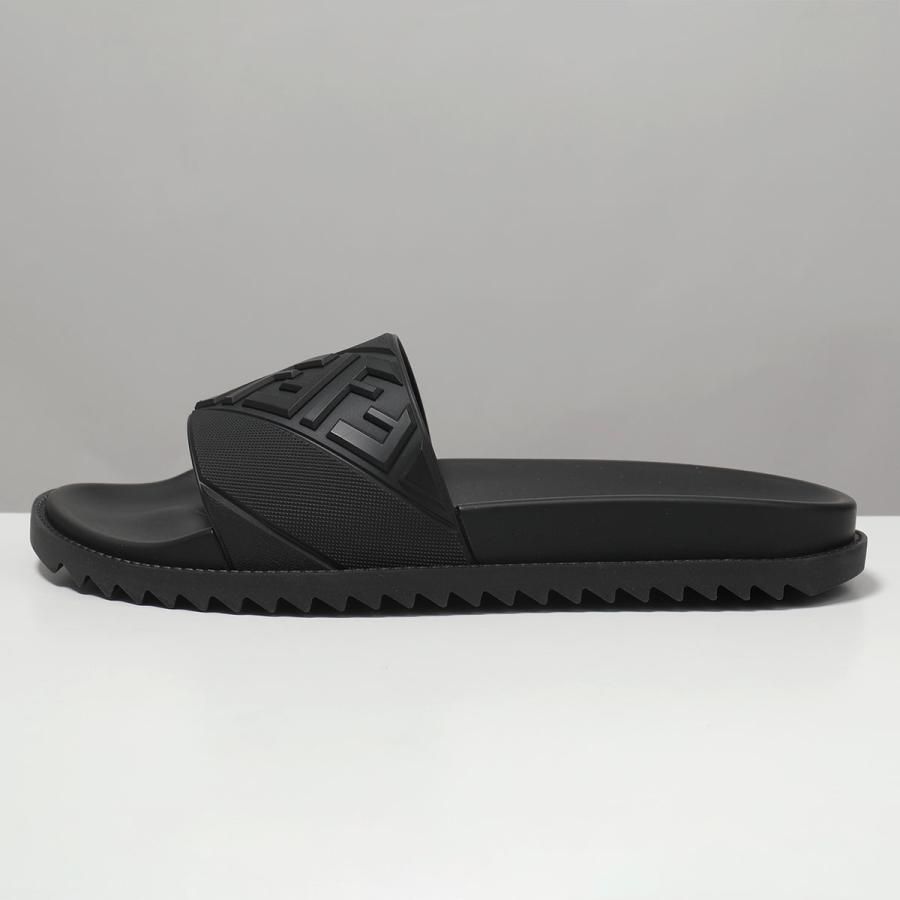 【美品・箱有】FENDI フェンディ テクニカルファブリック サンダル ブラック FENDI（フェンディ） スライドサンダル 7X1377 ABO2 メンズ シャワー