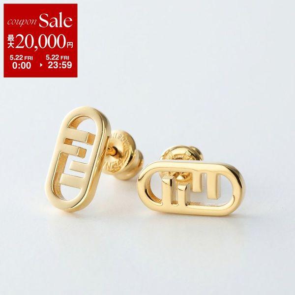 FENDI フェンディ スタッドピアス OLOCK オーロック 8AH320 B08 レディース アクセサリー FFロゴ F0CFK/SOFT-GOLD 8AH320B08F0CFKの画像