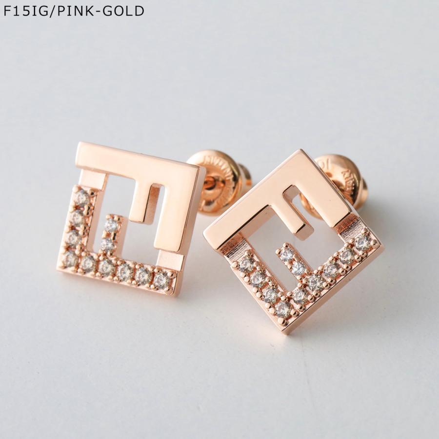 FENDI ピンクゴールドカラー ピアス FENDI（フェンディ） スタッドピアス FOREVER フォーエバー 8AL294