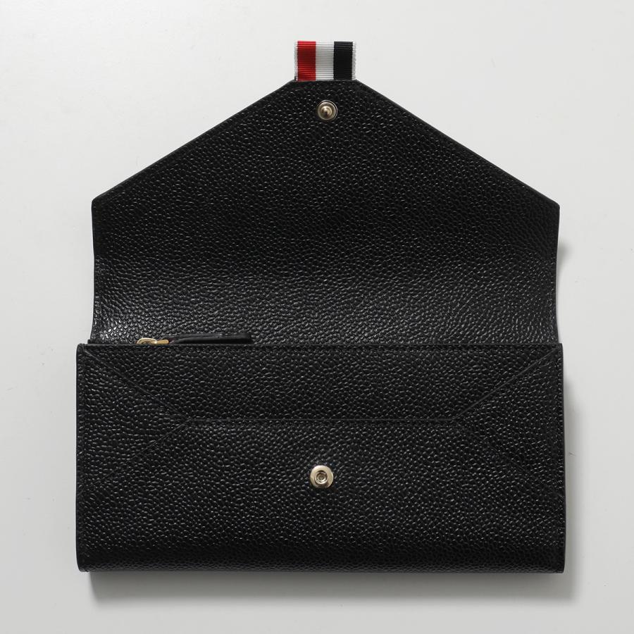 THOM BROWNE トムブラウン 二つ折り長財布 FAW065A 00198 レディース レザー 小銭入れあり ストライプ 001/BLACKの画像