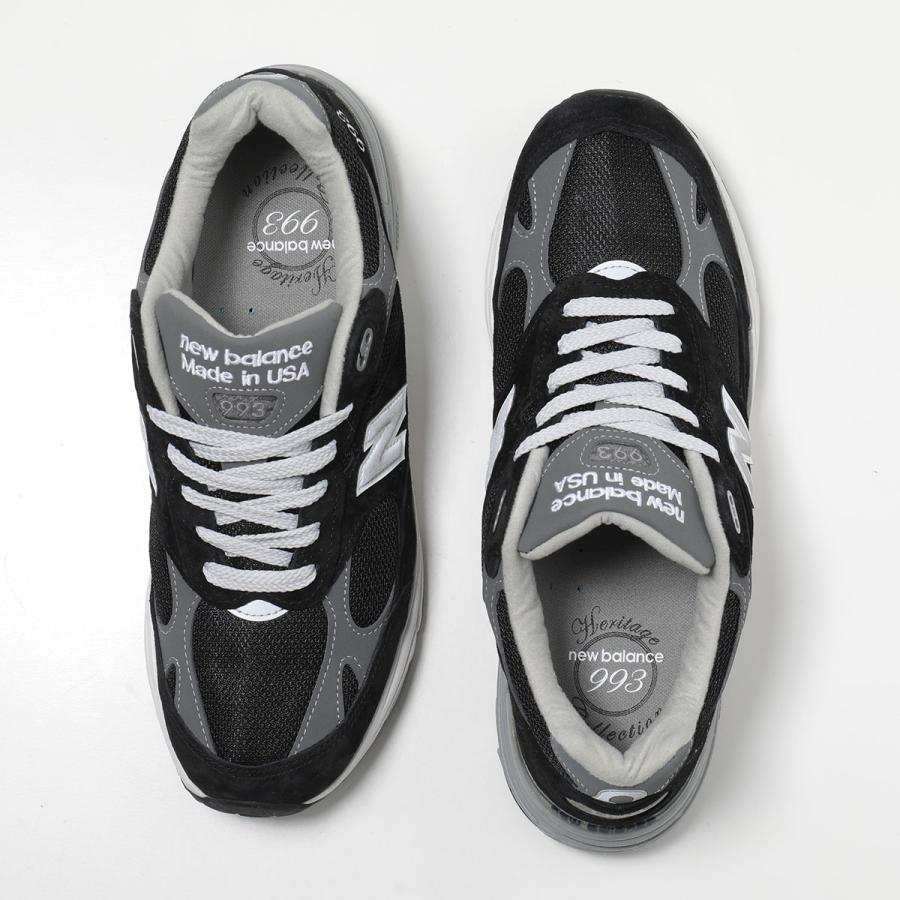 New Balance ニューバランス スニーカー MR993BK メンズ ローカット スウェード メッシュ Made in USA Dウィズ 軽量 シューズ 靴 ブラックの画像