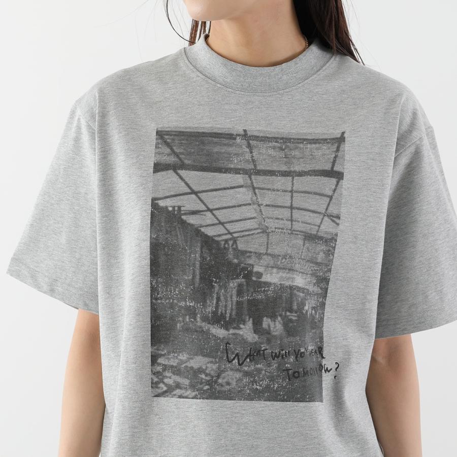 anana アナナ Tシャツ a16-015 レディース 半袖 CAPPABAZAAR フォトT プリント コットン カットソー クルーネック オーバーサイズ カラー2色の画像