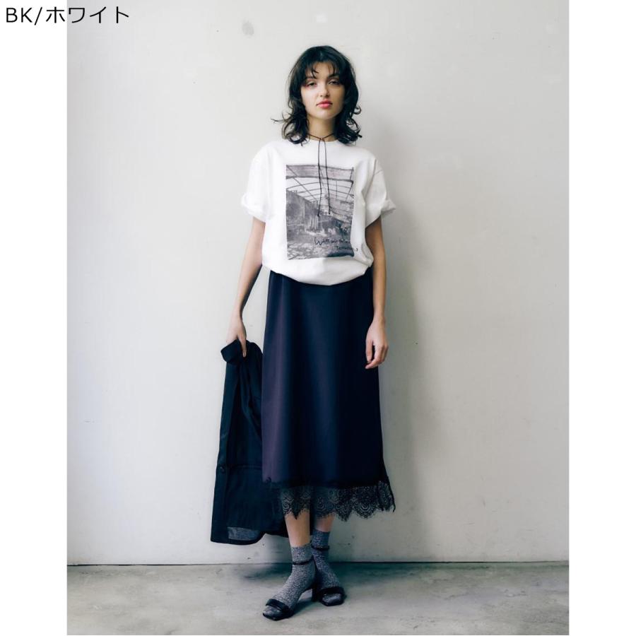anana アナナ Tシャツ a16-015 レディース 半袖 CAPPABAZAAR フォトT プリント コットン カットソー クルーネック オーバーサイズ カラー2色の画像