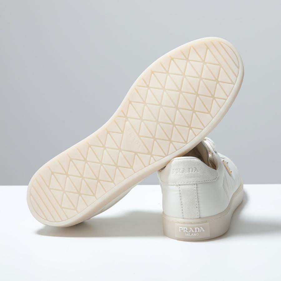 PRADA プラダ スニーカー NYLON SCAMOSCIATO 2EE454 D7C メンズ ローカット Re-Nylon リナイロン スウェード トライアングルロゴ シューズ 靴 F0304/AVORIOの画像