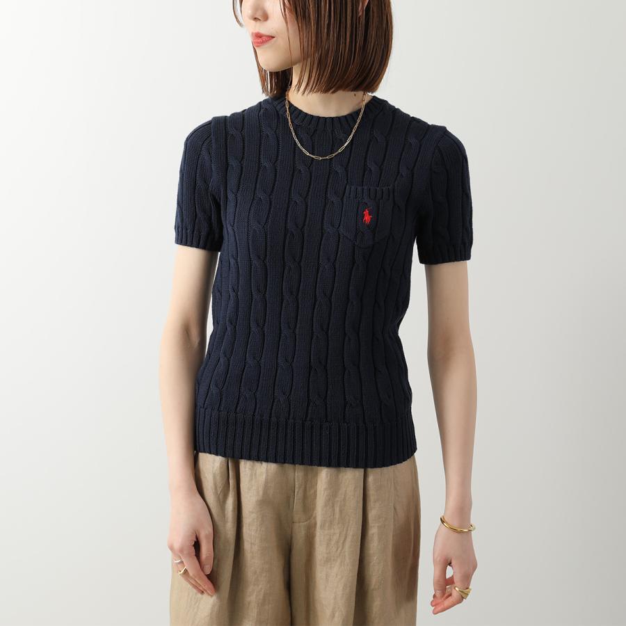 ラルフローレン♡ スキニー フィット ケーブル コットン ポロ ドレス　刺繍 ケーブルニット コットン Polo セーター ドレス（ワンピース）｜POLO