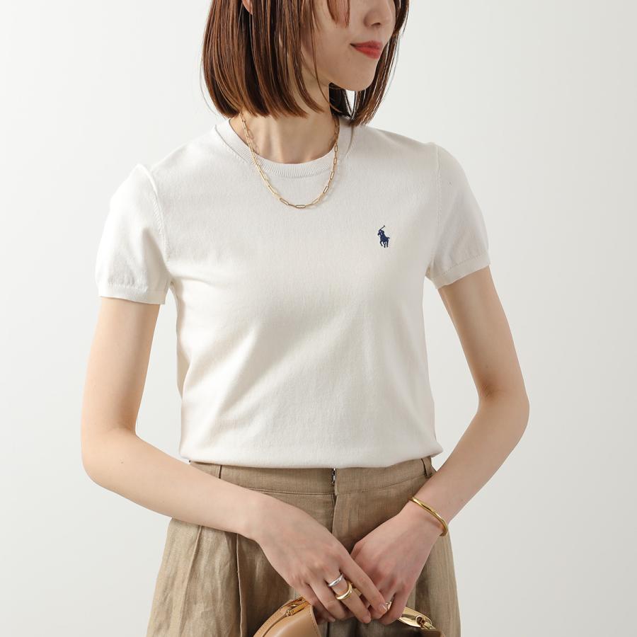新品未使用　ラルフローレン　ホワイト半袖コットンセーター POLO RALPH LAUREN - ラルフローレン メンズ 半袖ニット サマーニット