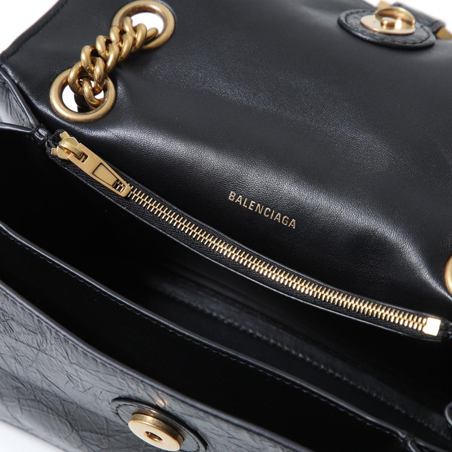 バレンシアガ CRUSH クラッシュ XS レザー BBロゴ 2WAY チェーン ショルダーバッグ 781796 ブラック【中古】 中古・古着通販】BALENCIAGA (バレンシアガ) CRUSH XS/クラッシュXS