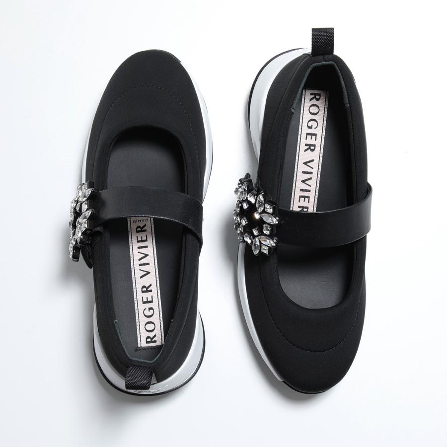 ROGER VIVIERヴェリーヴィヴィエストラスバックルレザースニーカー黒36 ROGER VIVIER - ロジェヴィヴィエ ROGER VIVIER ヴィヴ ラン ストラス