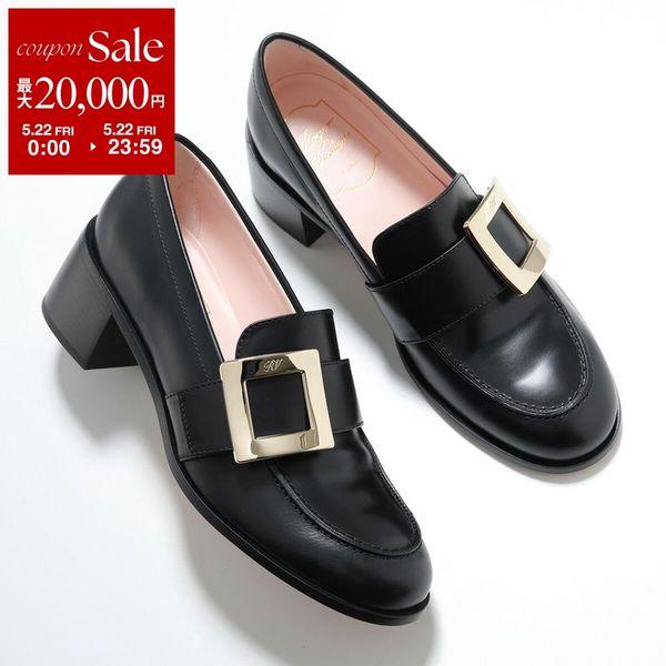 ROGER VIVIER ロジェヴィヴィエ ローファー VIV RANGERS METAL B LOAFER 55 RVW72437730RBT レディース バックル 靴 B999/NERO RVW72437730RBTB999の画像