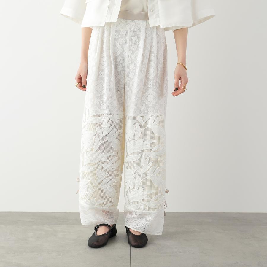 WHYTO. ホワイト イージーパンツ lace combination pants WHT26HPT4063