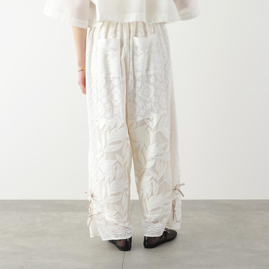 WHYTO. ホワイト イージーパンツ lace combination pants WHT26HPT4063