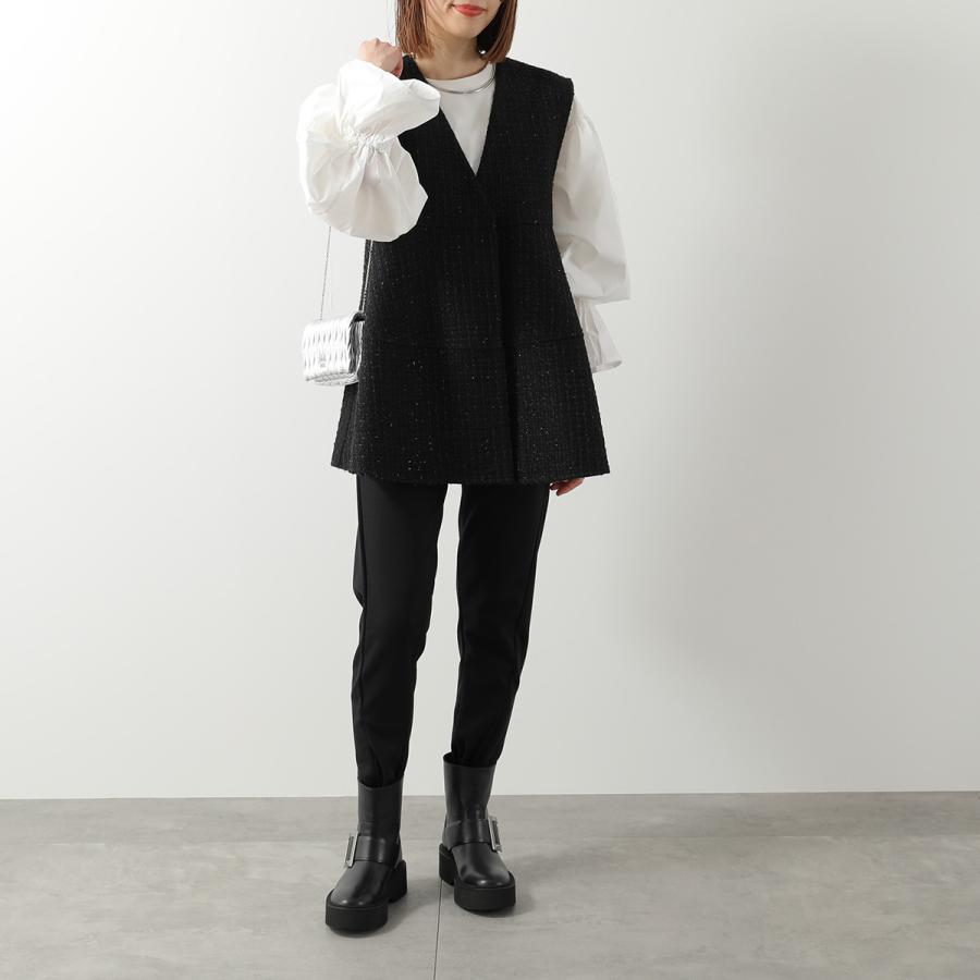 ROGER VIVIER ロジェヴィヴィエ ショートブーツ VIV RANGERS HIGH MET BIKERS BOOTIE RVW74038980TTQ メタルバックル 厚底  B999/NERO RVW74038980TTQB999の画像