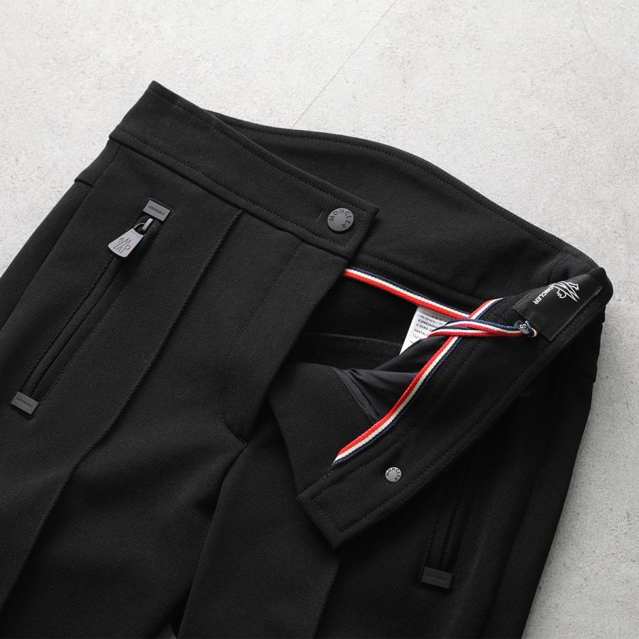 MONCLER GRENOBLE モンクレール グルノーブル トラウザーズパンツ  2A00001 53064 レディース スリム 裏起毛 ロゴ刺繍 ストレッチ 999 2A0000153064999の画像