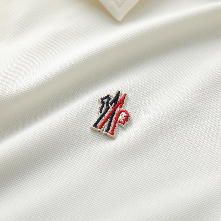 MONCLER GRENOBLE モンクレール グルノーブル ポロシャツ 8A00001 89AVZ メンズ ナイロン 鹿の子 半袖 ロゴワッペン トリコロールライン 034の画像