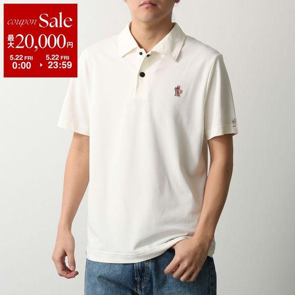 MONCLER GRENOBLE モンクレール グルノーブル ポロシャツ 8A00001 89AVZ メンズ ナイロン 鹿の子 半袖 ロゴワッペン トリコロールライン 034の画像