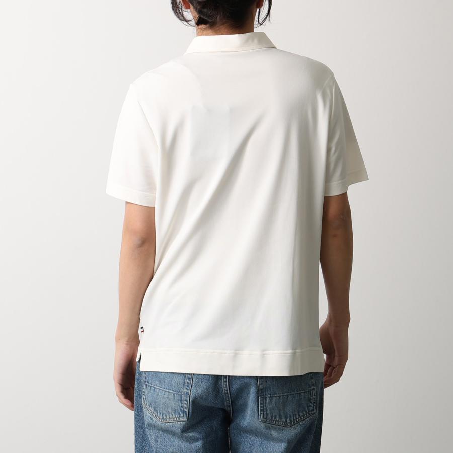 MONCLER GRENOBLE モンクレール グルノーブル ポロシャツ 8A00001 89AVZ メンズ ナイロン 鹿の子 半袖 ロゴワッペン トリコロールライン 034の画像