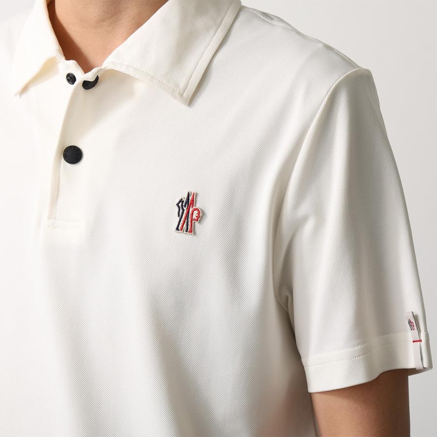 MONCLER GRENOBLE モンクレール グルノーブル ポロシャツ 8A00001 89AVZ メンズ ナイロン 鹿の子 半袖 ロゴワッペン トリコロールライン 034の画像