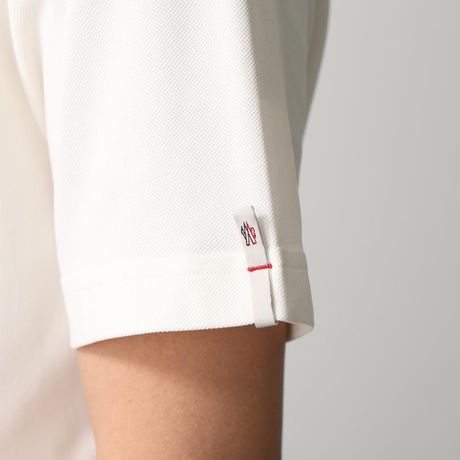 MONCLER GRENOBLE モンクレール グルノーブル ポロシャツ 8A00001 89AVZ メンズ ナイロン 鹿の子 半袖 ロゴワッペン トリコロールライン 034の画像