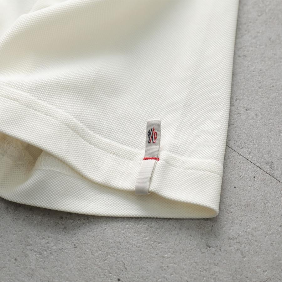 MONCLER GRENOBLE モンクレール グルノーブル ポロシャツ 8A00001 89AVZ メンズ ナイロン 鹿の子 半袖 ロゴワッペン トリコロールライン 034の画像