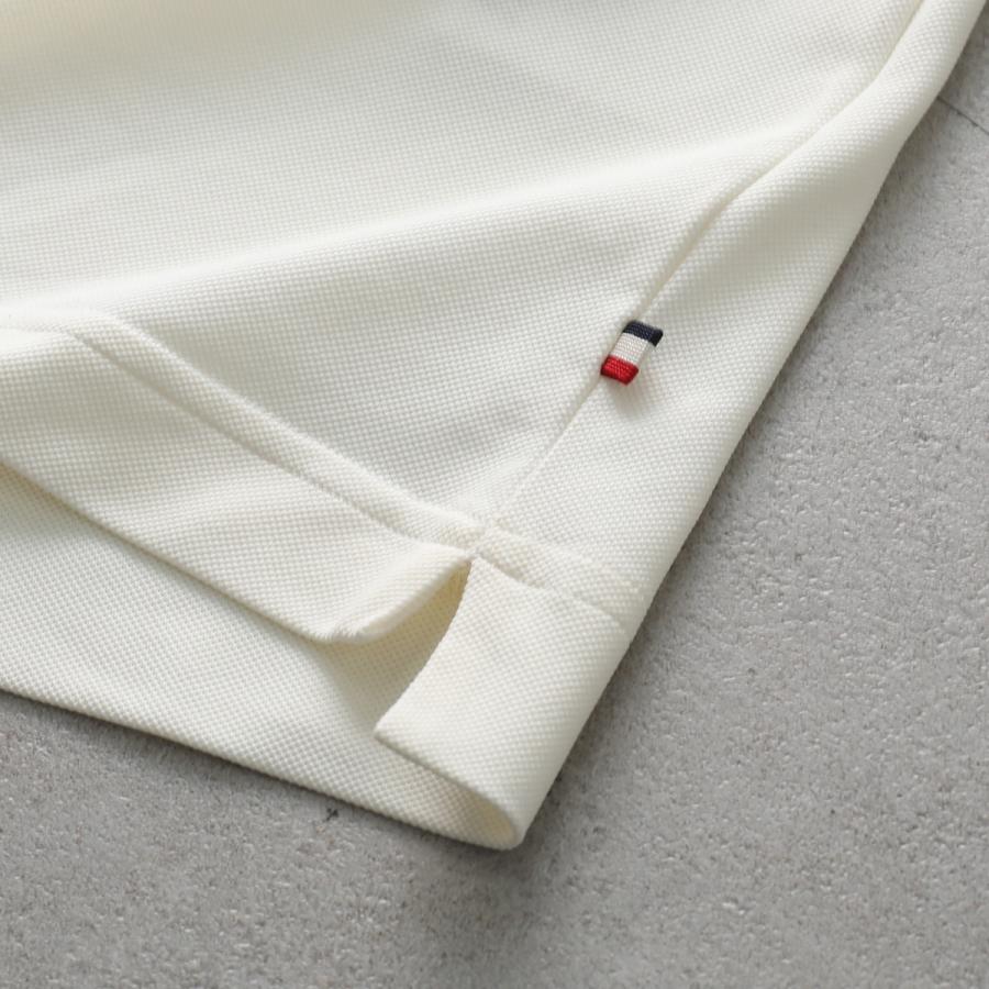 MONCLER GRENOBLE モンクレール グルノーブル ポロシャツ 8A00001 89AVZ メンズ ナイロン 鹿の子 半袖 ロゴワッペン トリコロールライン 034の画像