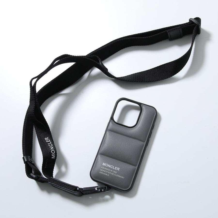 MONCLER iPhone14pro ケース キルティング 羊革 ブルー 【公式通販】