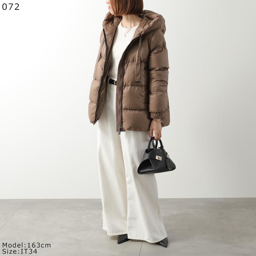 【訳あり-IT36のみ】Max Mara The Cube マックスマーラ ザ・キューブ ダウンジャケット SEIA セイA レディース フード付き 撥水 005の画像