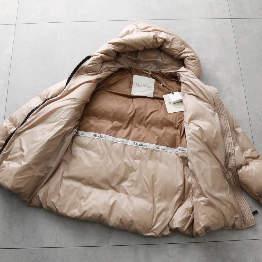 【訳あり-IT36のみ】Max Mara The Cube マックスマーラ ザ・キューブ ダウンジャケット SEIA セイA レディース フード付き 撥水 005の画像