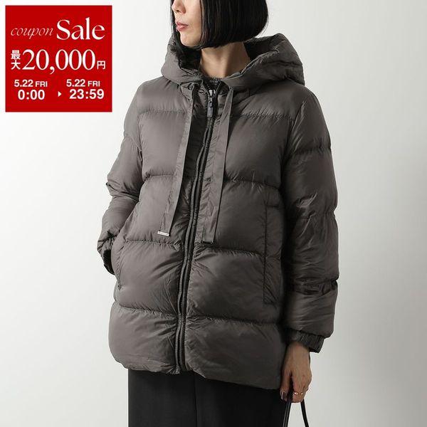 【訳あり-IT36のみ】Max Mara The Cube マックスマーラ ザ・キューブ ダウンジャケット SEIA セイA レディース フード付き 撥水 005の画像
