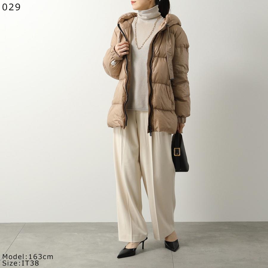 【訳あり-IT36のみ】Max Mara The Cube マックスマーラ ザ・キューブ ダウンジャケット SEIA セイA レディース フード付き 撥水 005の画像