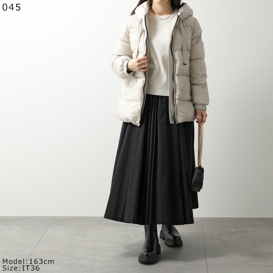 【訳あり-IT36のみ】Max Mara The Cube マックスマーラ ザ・キューブ ダウンジャケット SEIA セイA レディース フード付き 撥水 005の画像