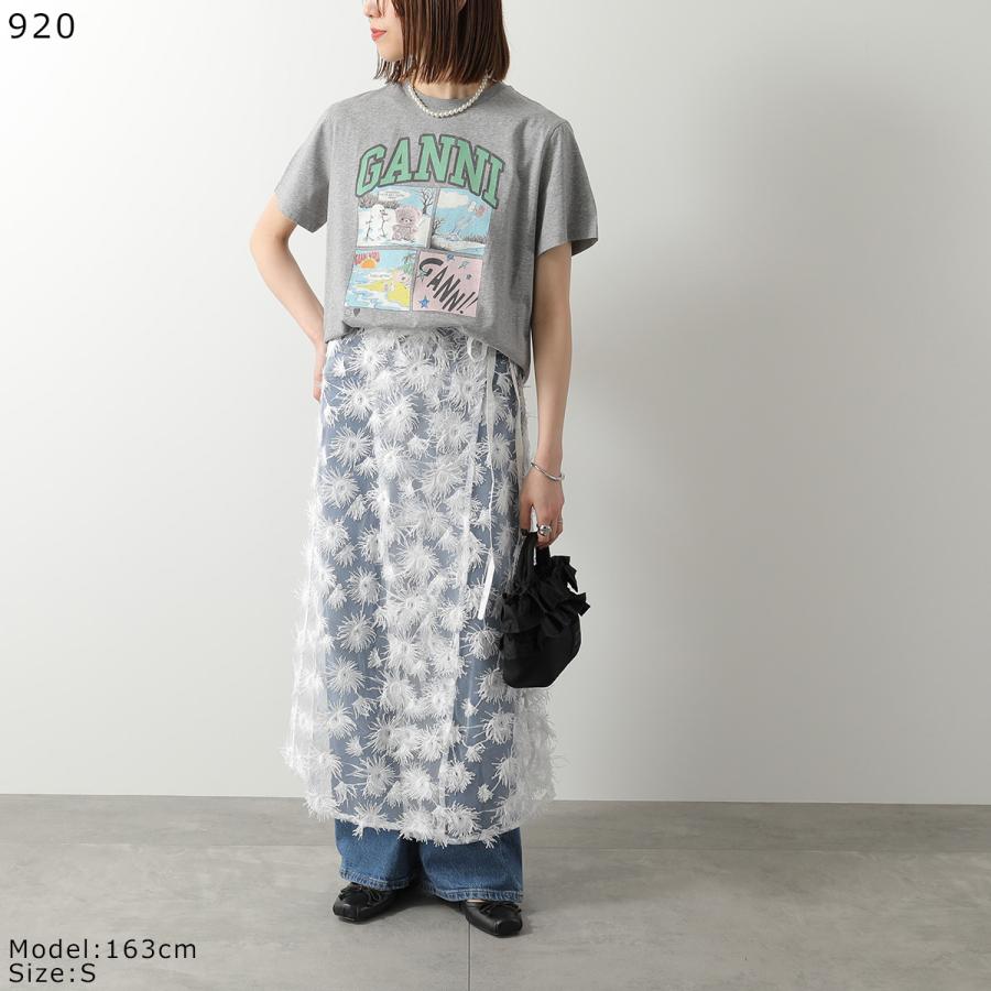 GANNI bear-print logo T-shirt Tシャツ　半袖 Ganni Teddy Bear Organic Cotton Graphic T-Shirt | Nordstrom